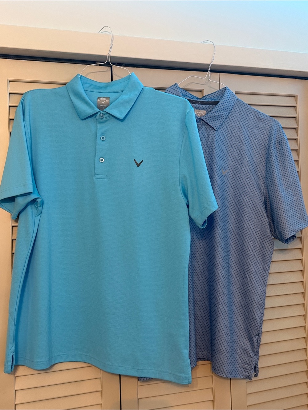 Callaway Men’s Bright Blue & Light Blue Polo Duo